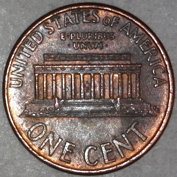 1999-P-Lincoln-Memorial-Cent-With-Broken-Die-Post-Die-Chip-In-